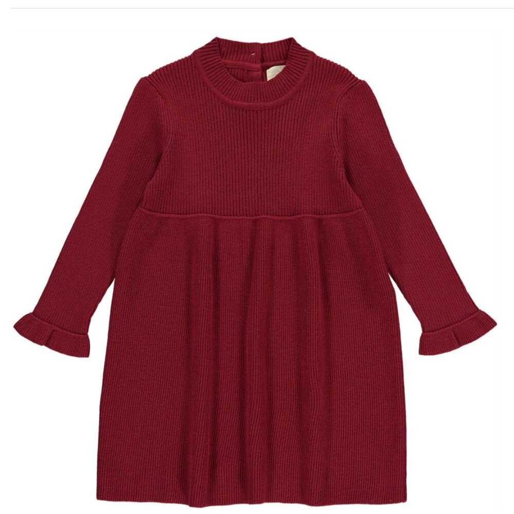 NWT Vignette Sonya Dress Girls Size 8 Deep Red Comfy Cozy $52